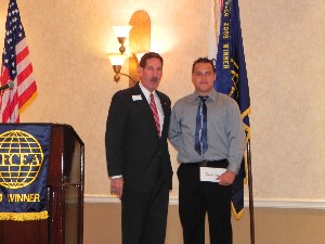In July, David Garcia, an electrical engineering student at San Diego Mesa College, receives the chapter's 2011Buck Bragunier Leadership Scholarship.
